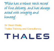 "Myco Systems carried out a strategic review in an extremely thorough and professional manner, quickly making sense of the intricacies of government accounting, and responded very quickly to our needs and changes throughout." Mr John Moore, Head of Branch, DEFRA